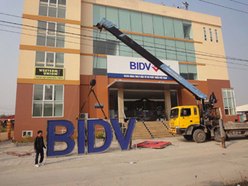 Chữ nổi 3D Ngân Hàng BIDV - CN Quảng Ninh